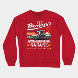 Doc Brown's Auto Repair Shop Crewneck Sweatshirt